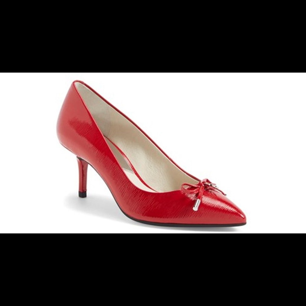 🚨MICHAEL KORS Red Nancy Patent-Leather Pumps🚨